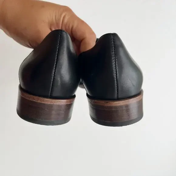 Vintage Donna Karan New York Loafers Wool Leather - Picture 4 of 6